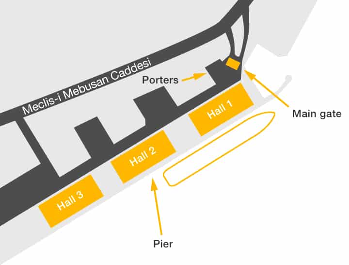 Map of Istanbul Cruise Port - Salipazari Passenger Terminal