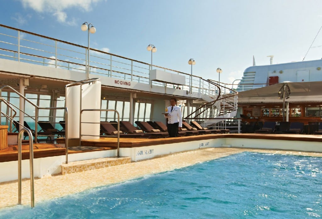 The pool deck onboard Silver Wind will be renewed.