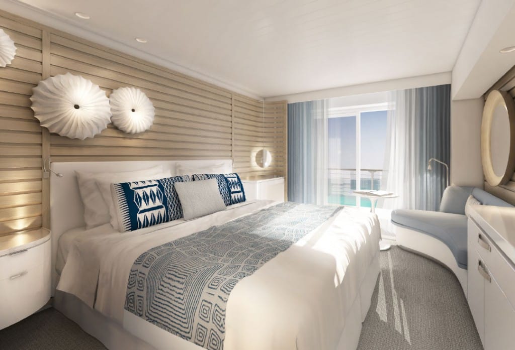 A cabin rendering from the new Ponant ships.