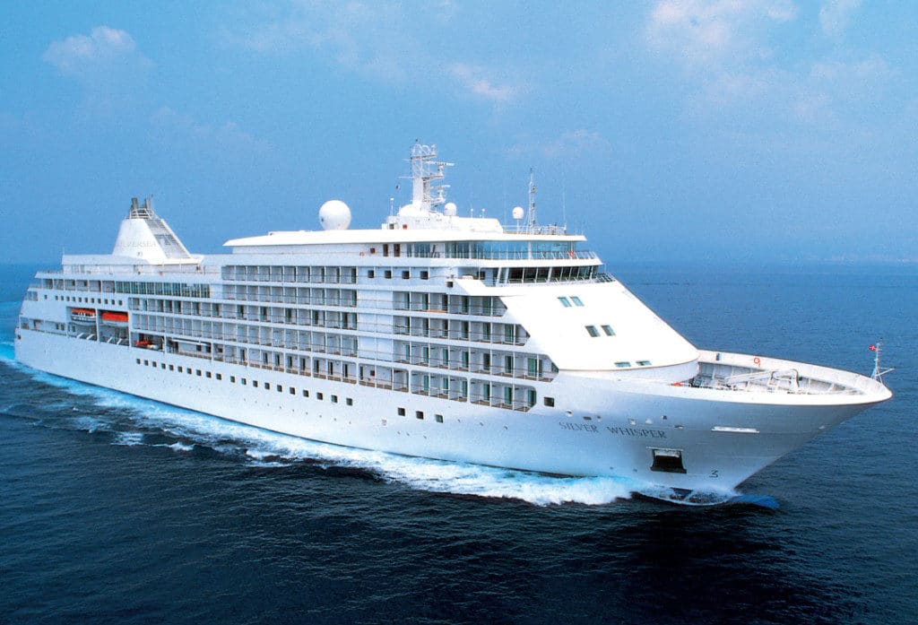 Silver Whisper at sea.