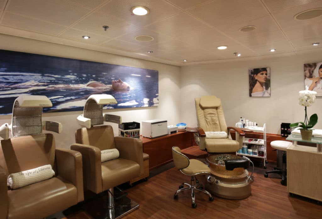 The wood flooring in the Beauty Salon has been rejuvenated.