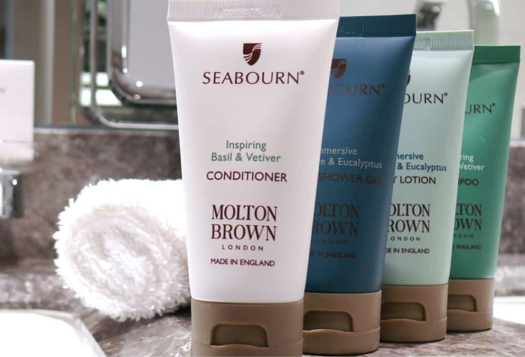 Molton Brown spa products on Seabourn Encore.