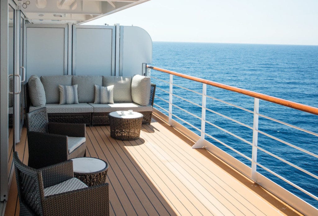 Seven Seas Explorer already has the largest suites with terrace-style verandas.