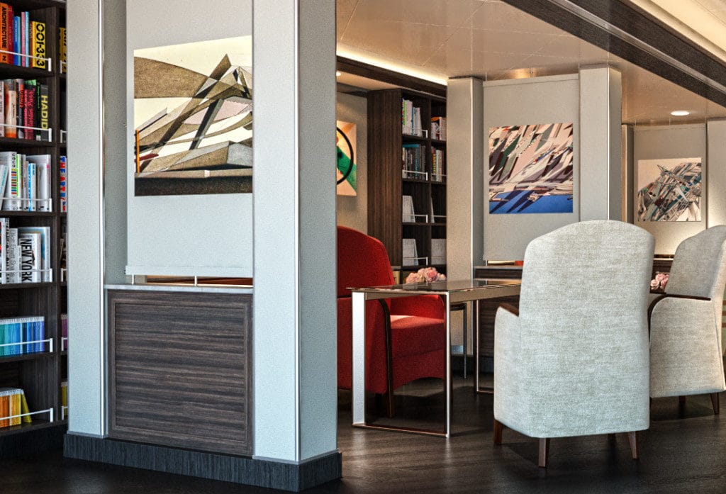 A rendering of the Silver Muse Arts Café.