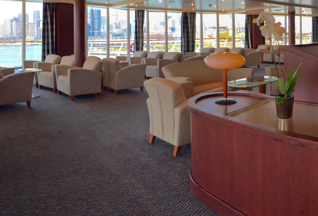 The Observation Lounge onboard Silver Whisper.