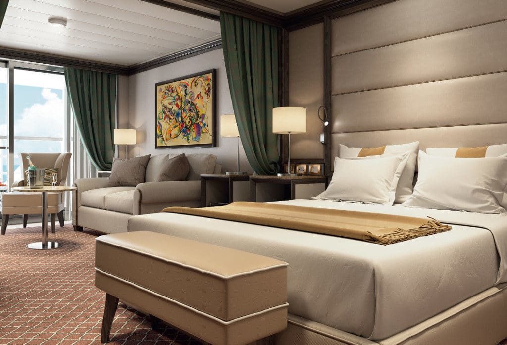 The spacious veranda suites on Silver Muse will boast an impressive 29 sq. m. / 311 sq. ft. of internal space.