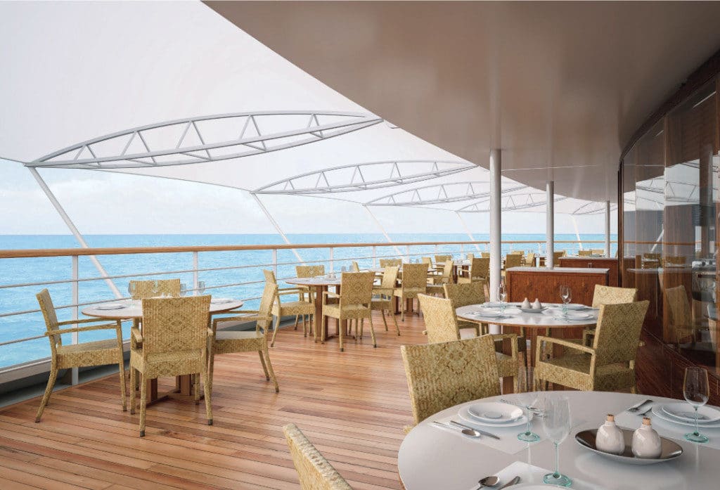 La Terrazza offers stunning al fresco dining on Silver Muse.