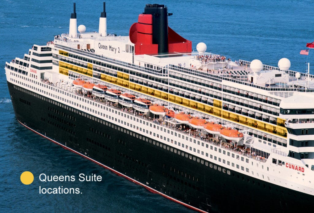 Queens Grills Suite locations on QM2.