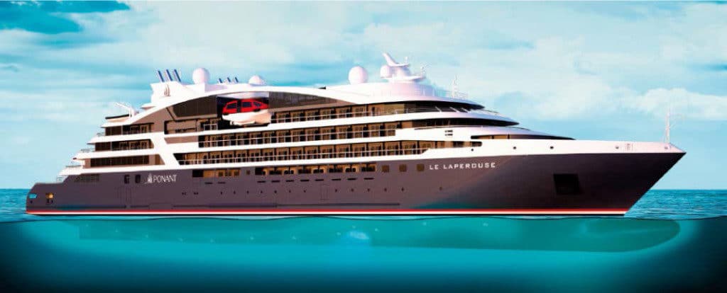 Portholes beneath the waves on Le Lapérouse.