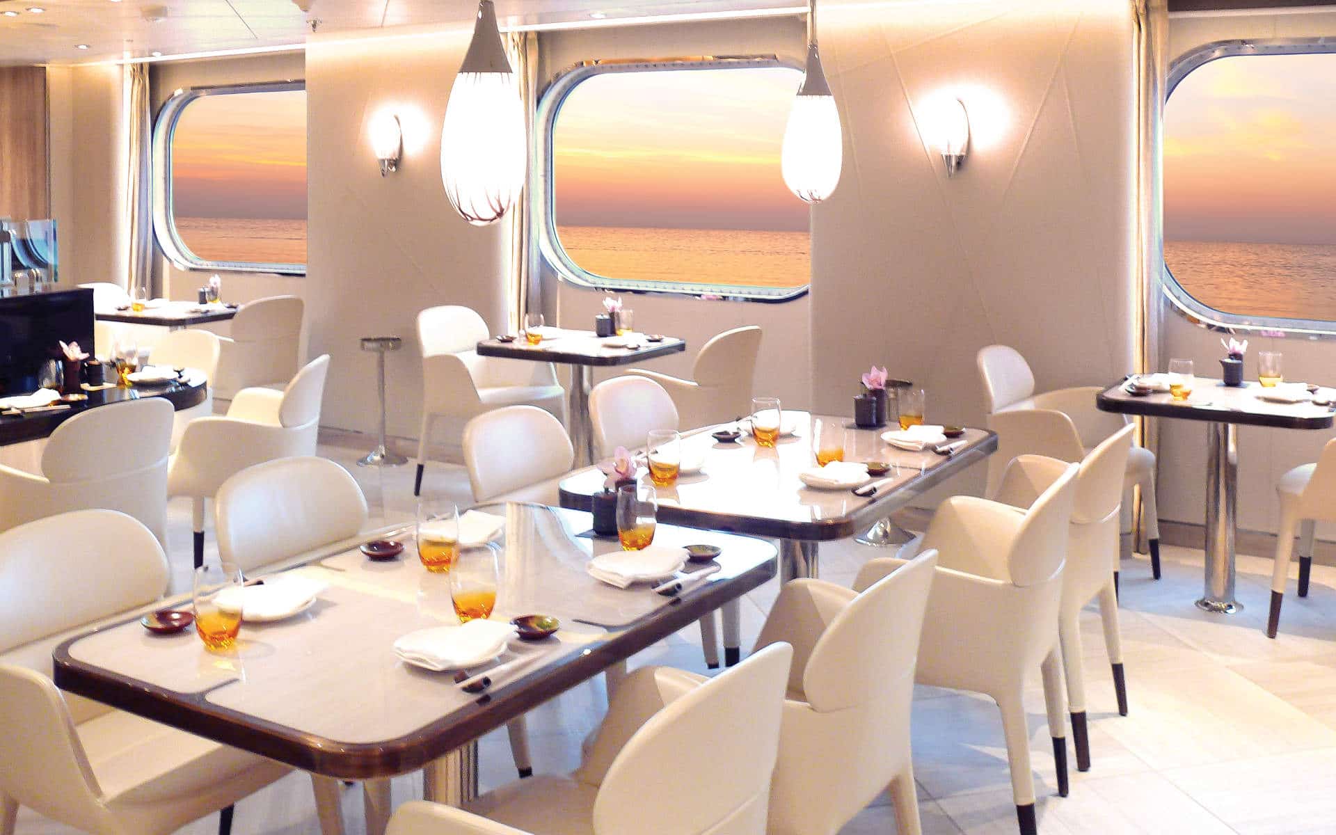 Seabourn Encore restaurants.