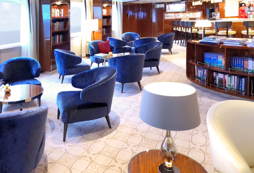 The Seabourn Square serves coffee, tea and light snacks on Seabourn Encore.