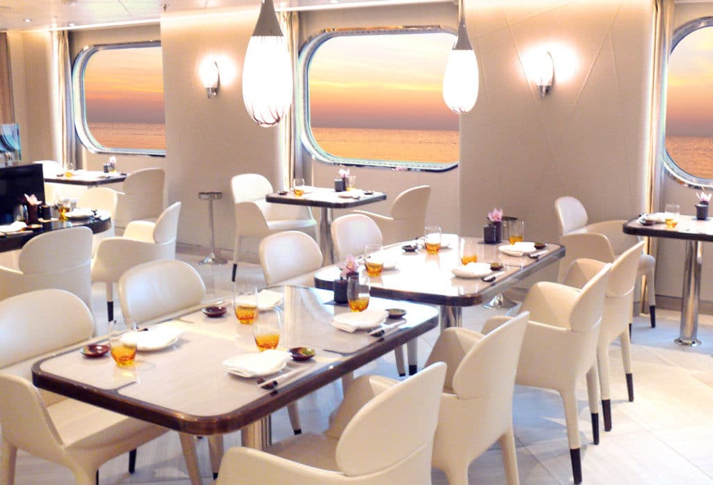 Sushi is the intimate Japanese restaurant on Seabourn Encore.