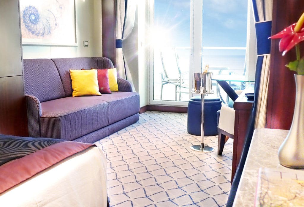 Seabourn Encore has spacious and elegant veranda suites.