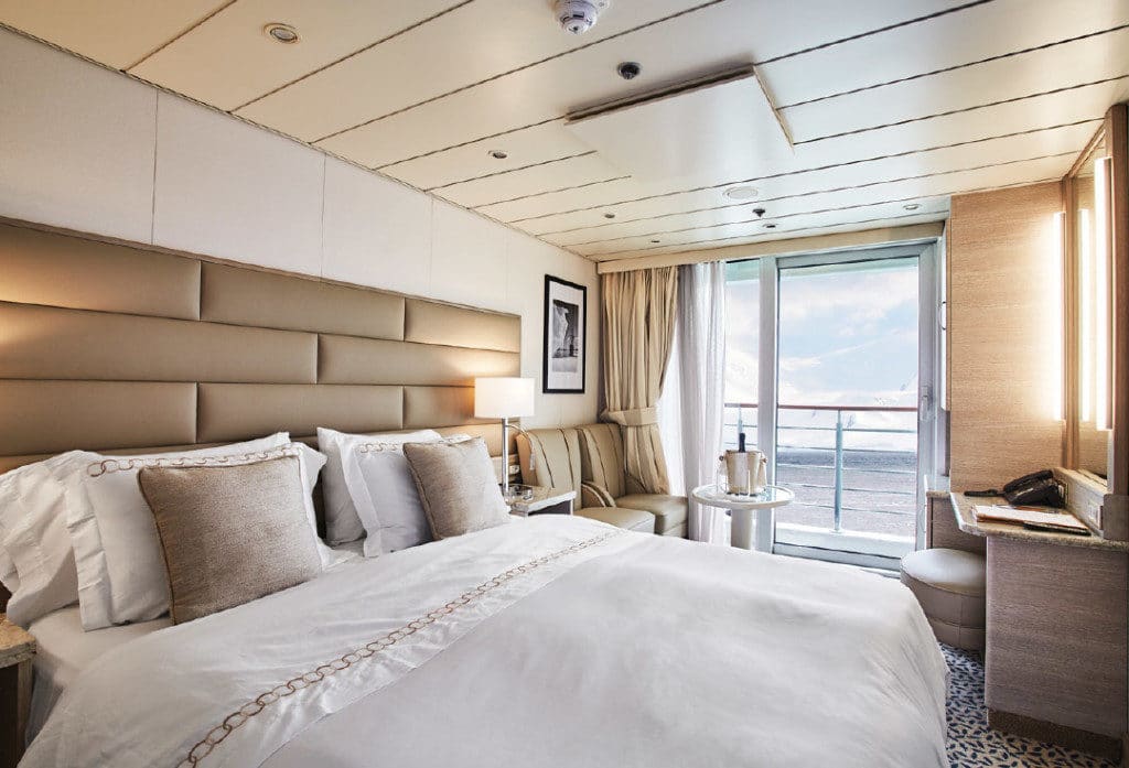 Stunning views await from your recently renovated Silver Explorer veranda suite.