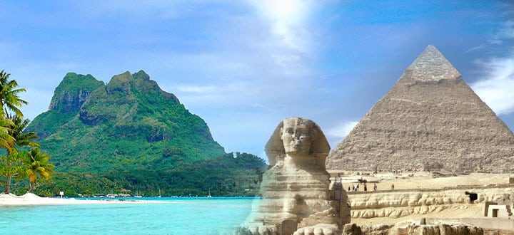 From the Pyramids to Bora Bora with Seven Seas Mariner from Miami.