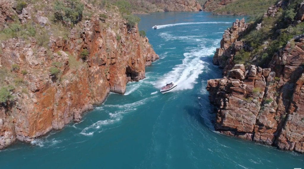 Nick Rains drone-mounted camera filmed guests on expedition.