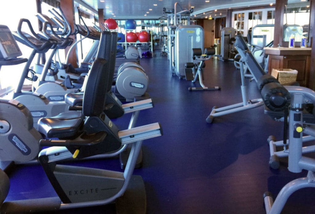 The Nautica gym has plenty of fitness machines.