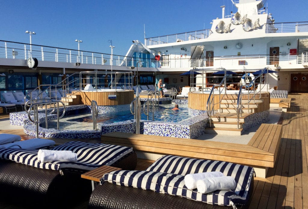 Still and sparkling water around the Oceania pools will be supplied by Vero Water, a leading purveyor to luxury hotels.