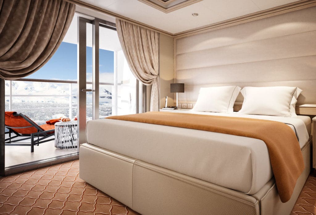 Most suites on Silver Cloud Expedition feature private verandas.