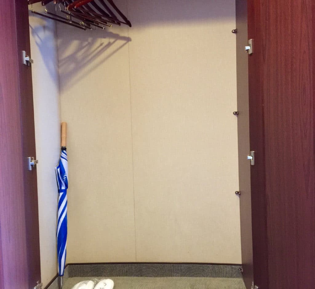 Hanging space in the Nautica Penthouse Suite.