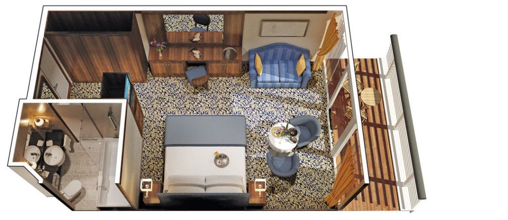 The layout of the Nautica Penthouse Suite.