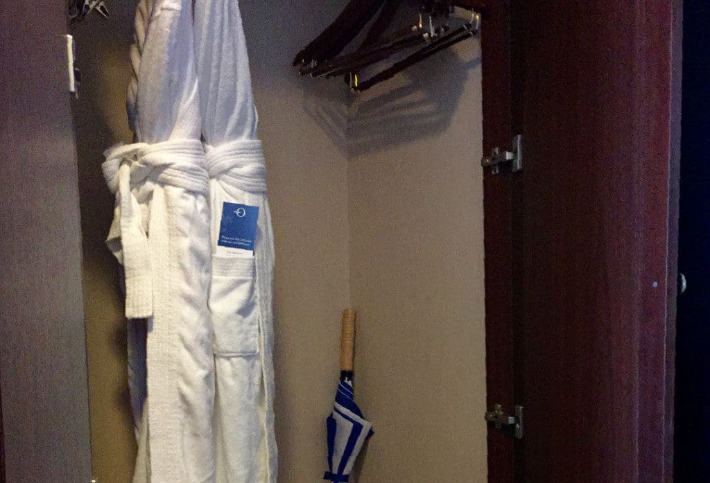 The Veranda Stateroom closet on board Nautica.