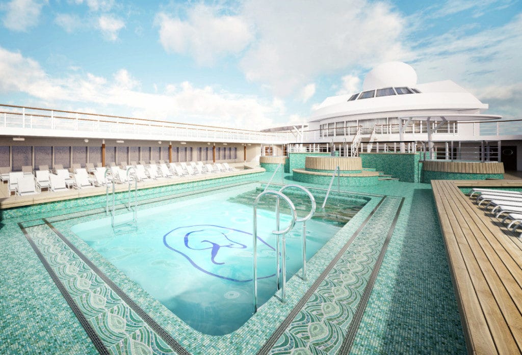 The new pool on board Seven Seas Mariner.