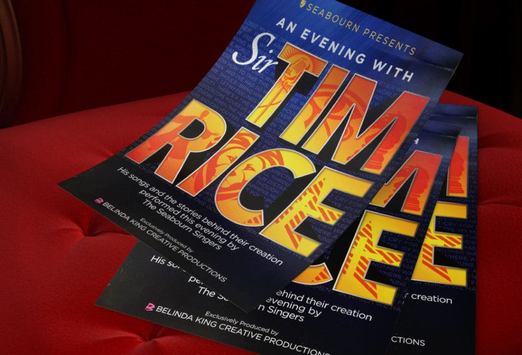 "An Evening with Sir Tim Rice" is a must-see.
