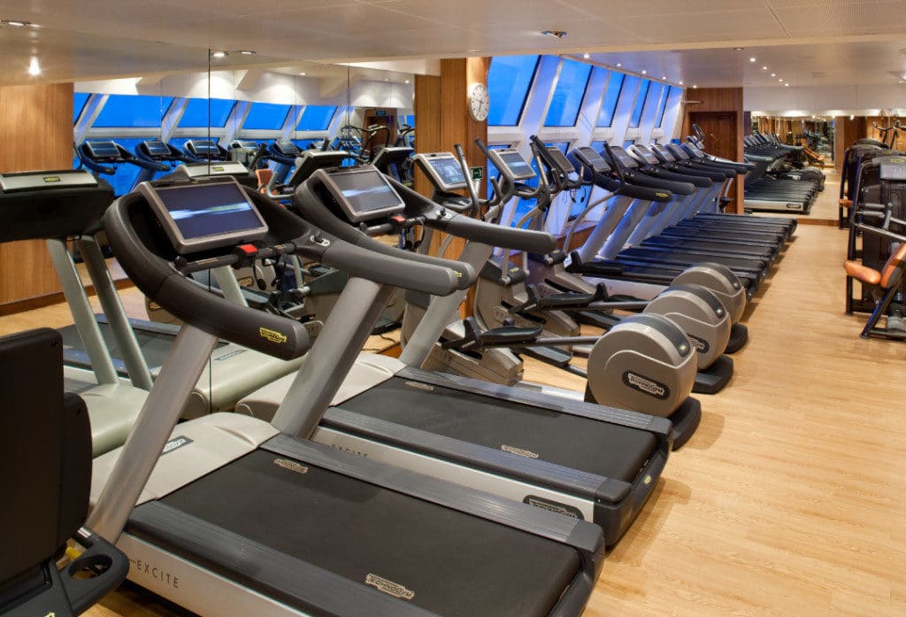 The Seabourn Odyssey gym.