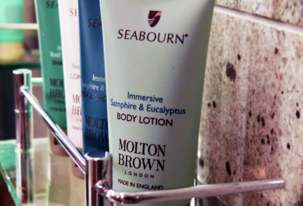 Luxurious bath products by Molton Brown.
