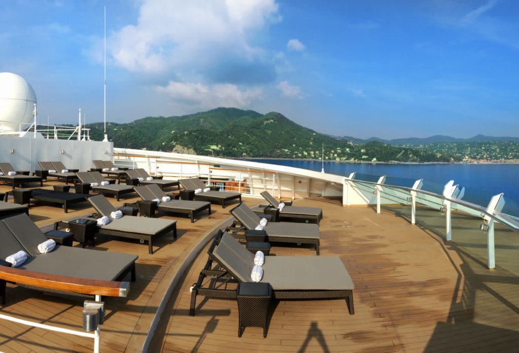 The Sun Terrace on Seabourn Odyssey.