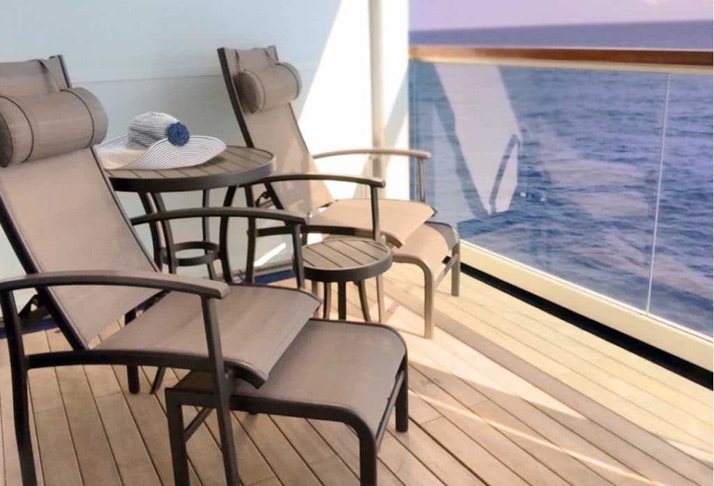 Seabourn Odyssey's teak verandas are a real luxury.