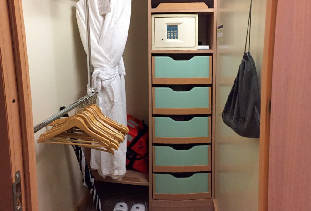 The closet in the Veranda Suite has lots of hanging space.