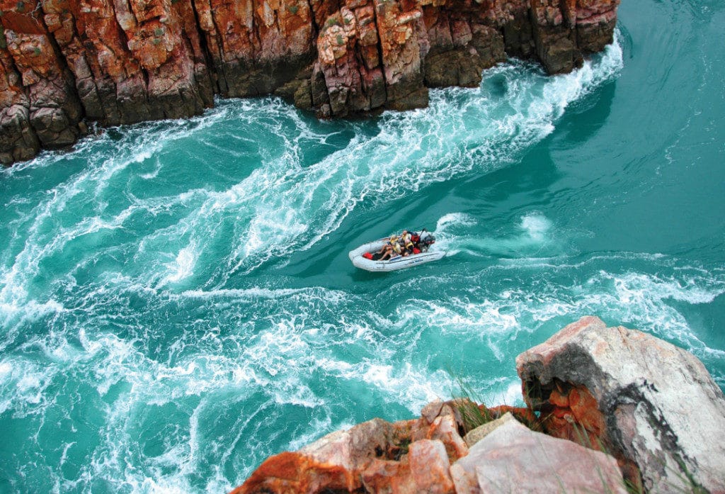 Coral Expeditions can take you to the famous Horizontal Falls in remote Australia.