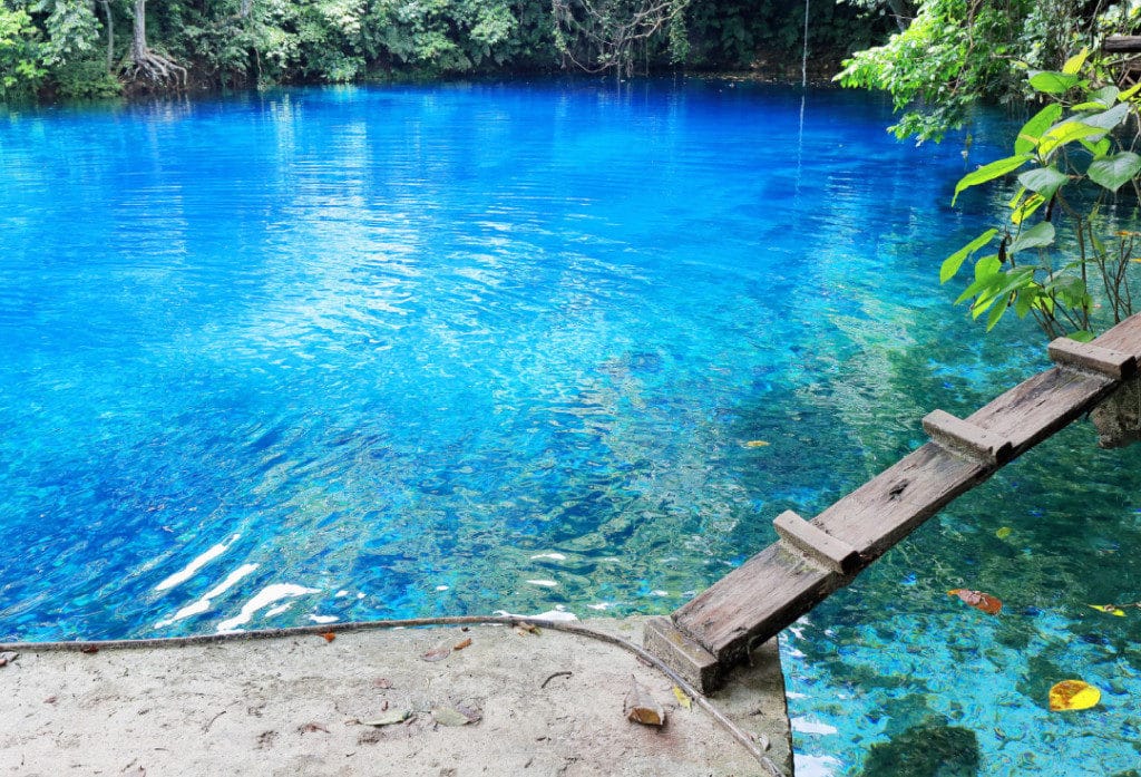 Visit the famous Blue Hole on Espiritu Santo Island, Vanuatu.