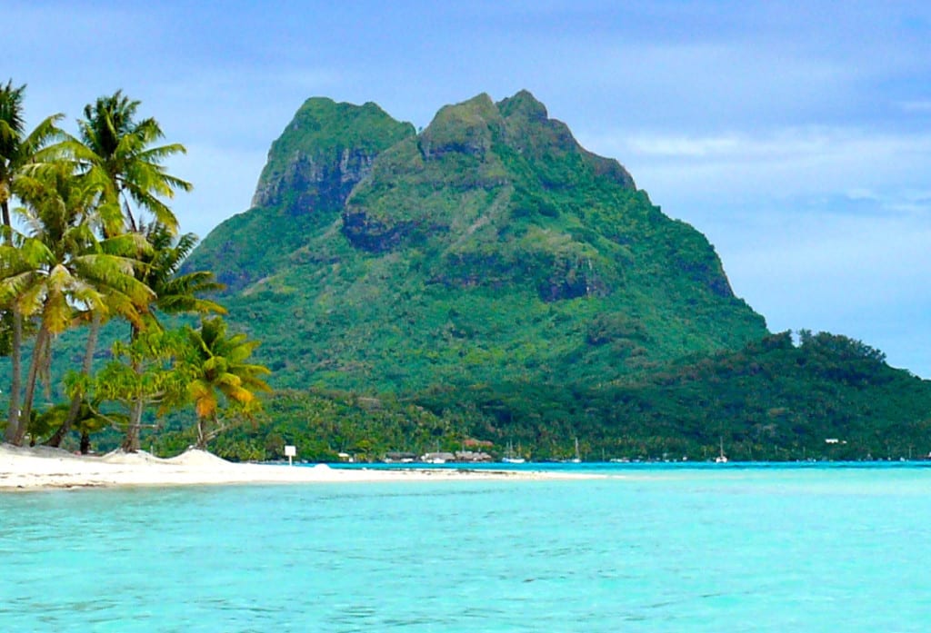 The idyllic island paradise of Bora Bora, Tahiti.