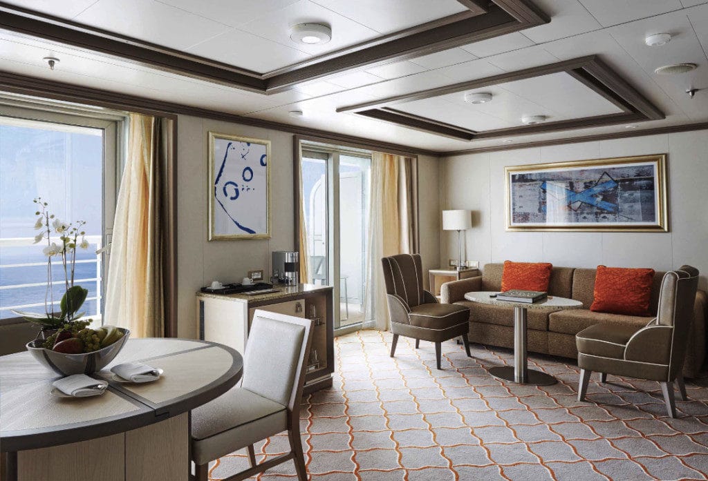 The new Silver Suites on Silver Spirit are tastefully furnished.