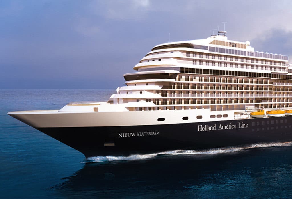 An artists impression of Nieuw Statendam which will debut in late 2018.