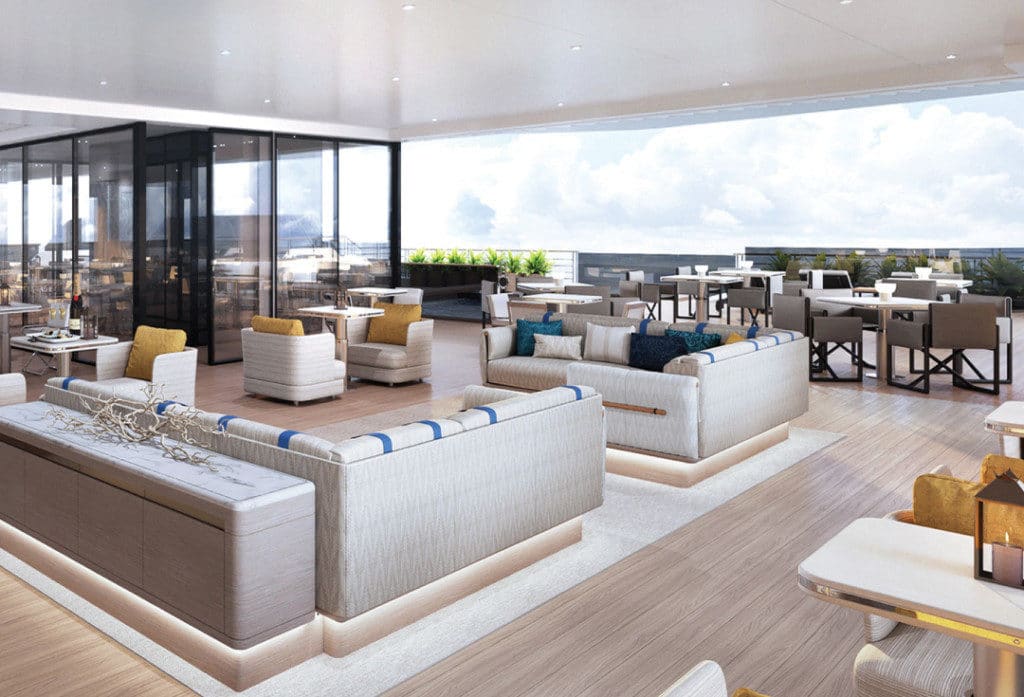 The Marina Lounge on The Ritz-Carlton Yacht Collection.