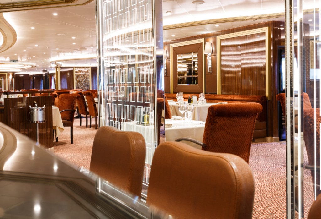 One of the new dining venues onboard Silver Spirit, Atlantides.