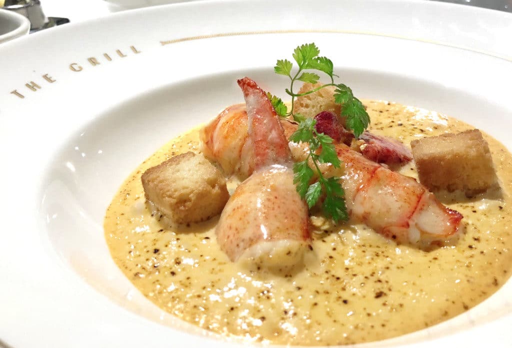 Deconstructed Lobster Thermidor as served in The Grill.