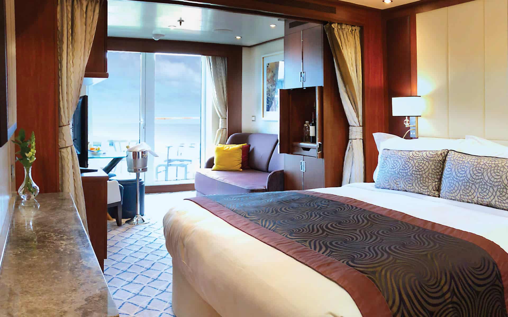 Seabourn Ovation Veranda Suite.