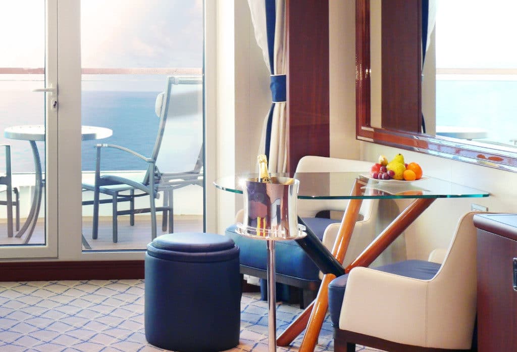 The Seabourn Ovation Veranda Suite .