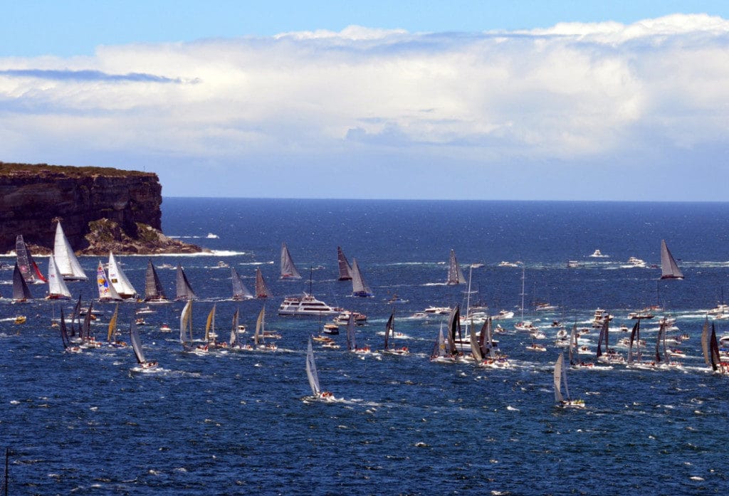 Witness the thrilling start of the iconic Sydney-Hobart yacht race.