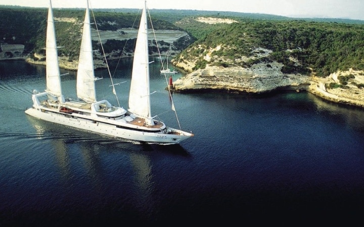 The Solid Sails on Le Ponant are the largest in the World.