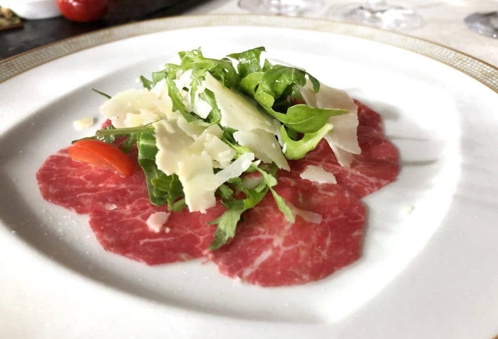 Beef Carpaccio as served in La Terrazza.