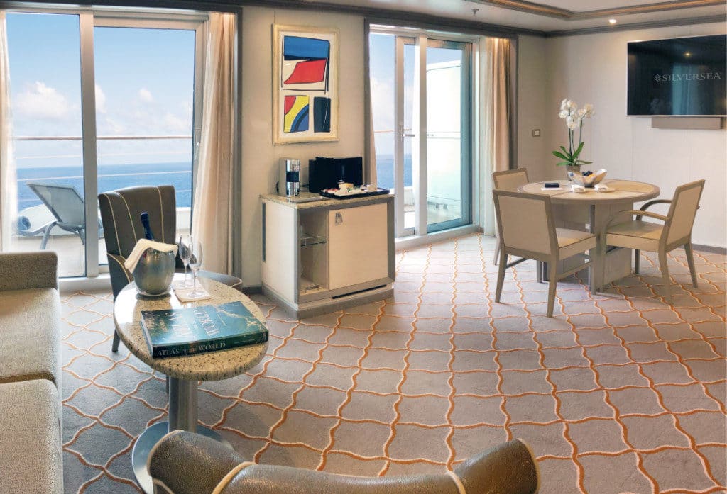 The Silver Muse Silver Suite is filled with natural light.