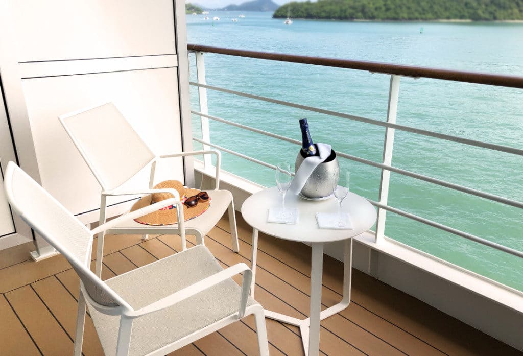 The veranda is the perfect place to watch the ever changing view.