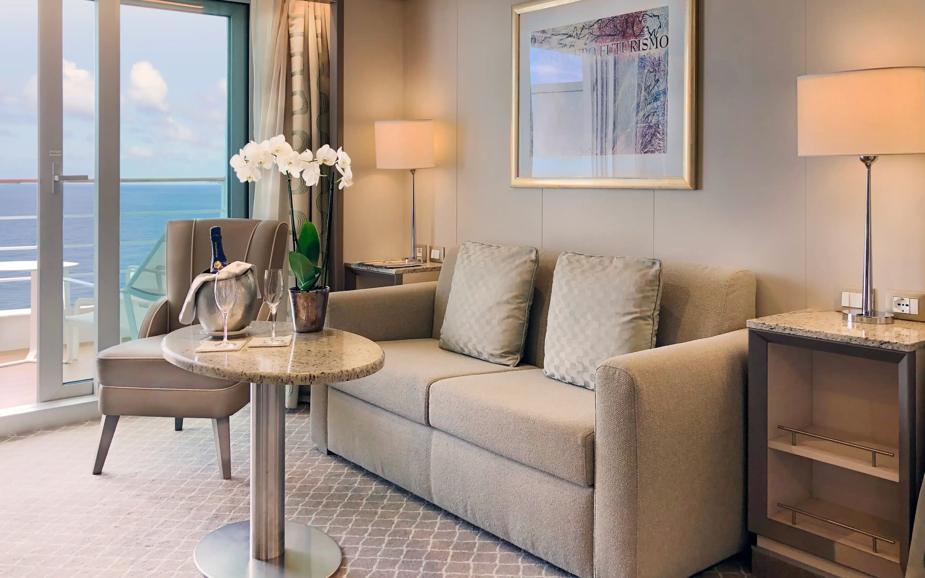 A Silver Muse Veranda Suite.