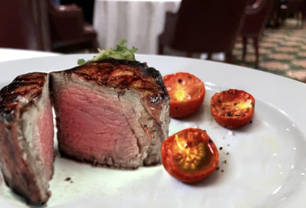 The Polo Grill serve perfect Filet Mignon.